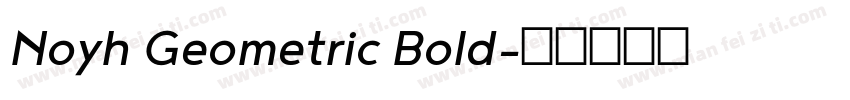 Noyh Geometric Bold字体转换